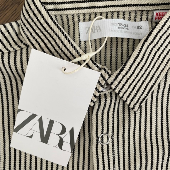 Zara Baby Striped Button Up - Picture 4 of 5